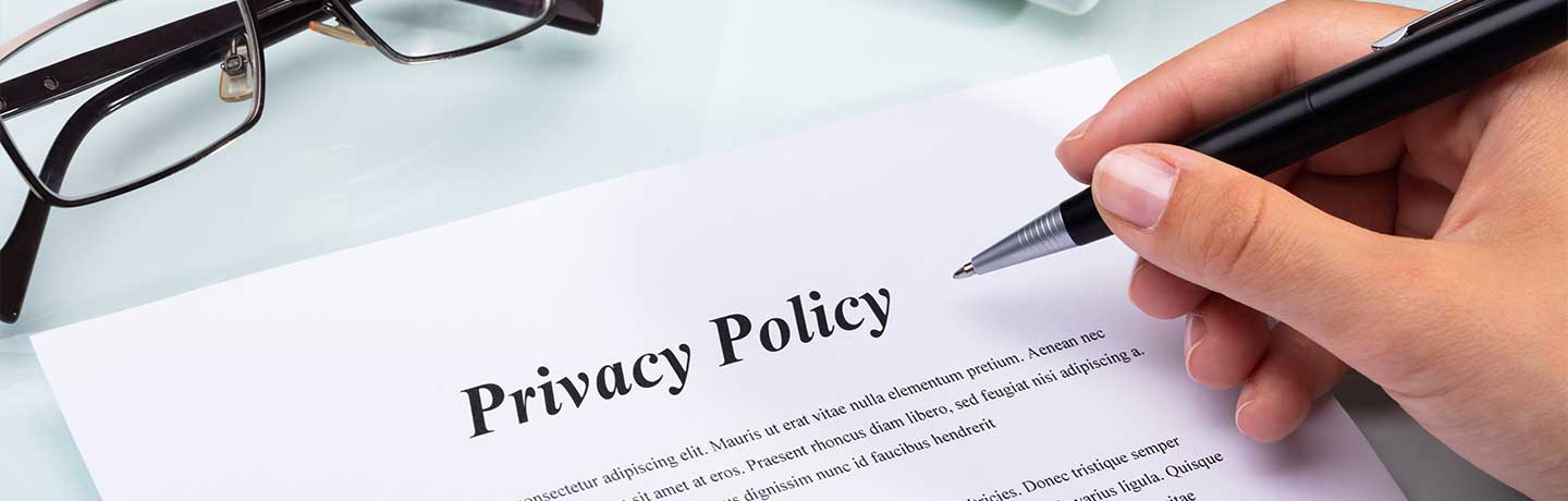 A user going through the Privacy Policy document